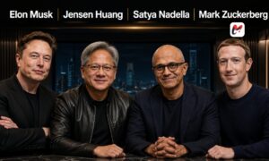 Elon Musk Jensen Huang Satya Nadella Mark Zuckerberg Top Industrialists Worldwide Technology Leaders