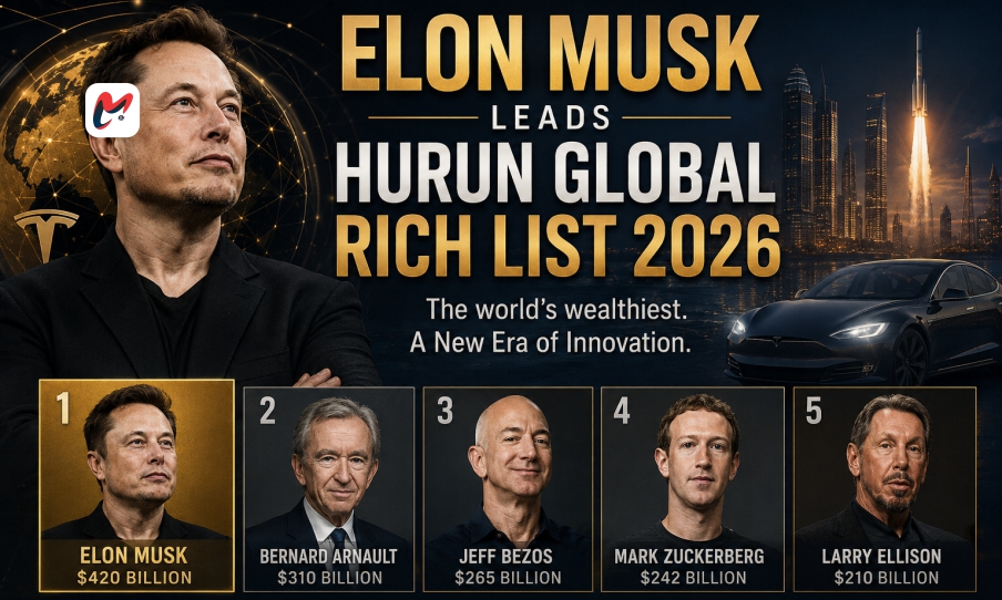 Elon Musk Leads Hurun Global Rich List 2026 Billionaires Worldwide Cross 4000 Mark